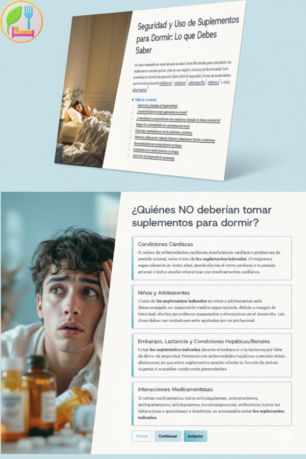 Seguridad y Uso de Suplementos para Dormir: Lo que Debes Saber